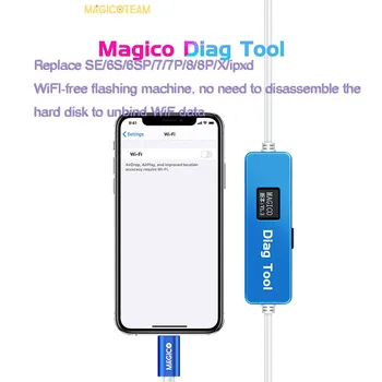 Magico Diag DFU Box Įrankis, Vienas Mygtukas Raudonos Ekrane Skaityti, Rašyti Serijos Numeris IPhone 6-X & IPad Pat, Kaip IRepair P10 DFU Dėžutę