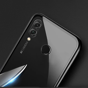 Magnetinio Adsorbcijos Metalo Atveju Huawei Honor 8X 8x Max Prabanga Grūdinto Stiklo Dangtis huawei Y9 2019
