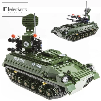 Mailackers Kariuomenės Tankai savaeigės Oro Gynybos Sistemą 25mm Artilerijos WW2 vokiečių Tankas, Ginklai, Karinės Statybos Blokus vaikas Žaislas