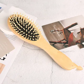 Medinis Plaukų Šepetys Pagerinti Plaukų Augimą Masažas hairbrush Išvengti Plaukų Slinkimas, Šukos, Dantų Anti-rišti Sumažinti Hairloss