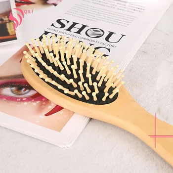 Medinis Plaukų Šepetys Pagerinti Plaukų Augimą Masažas hairbrush Išvengti Plaukų Slinkimas, Šukos, Dantų Anti-rišti Sumažinti Hairloss