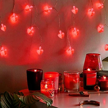 Meilė Širdies Formos String Šviesos Miegamajame Šviesos Dekoracijos 20 LED Pasakų Žibintai Valentino Diena Styginių Šviesos Šalis, Vestuvių