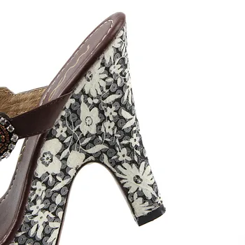 MEMUNIA 2020 naują atvykimo moterų sandalai granulių vasaros flip šlepetės natūralios odos aukštakulniai platformos basutės moters laisvalaikio bateliai