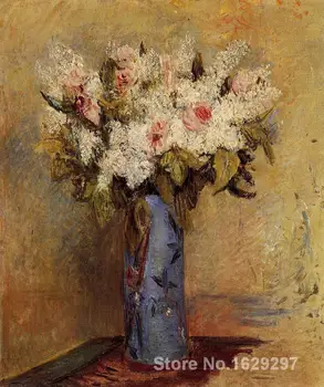 Menas drobė kopijos Vaza Alyva ir Rožės-Pierre Auguste Renoir Rankų darbo aliejaus tapybai Aukštos kokybės