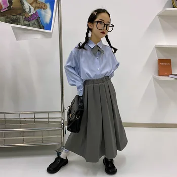 Mergaičių kostiumai 2021 m. pavasarį naujas Japonų didelis vaikų kostiumas, švarkas, sijonas ir peteliškė trijų dalių kostiumą