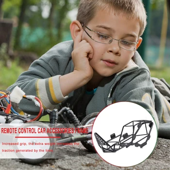 Metalo Roll Cage Visą Vamzdžių Rėmo, Kėbulo, Važiuoklės Vaikų Nešiojamų Interaktyvus Pateikti Ašinių SCX10 1/10 RC Automobilių Skaitytuvas