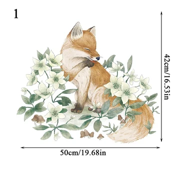 Mielas elnias fox Sienų Lipdukai Eco-friendly Sienos Plakatas Kambarį Lipdukas 3D Langų Apdailos Kūrybos Durų Lipdukas Namų Dekoro