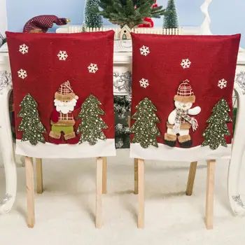 Mielas Linksmų Kalėdų Kėdžių dangose Santa Raudonos spalvos Valgomojo Kėdę Vėl Apima Šalies Kalėdų Stalo Dekoras kalėdų dovana 48x58cm