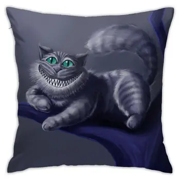 Mielas Spausdinti Cheshire cat Dekoratyvinės Pagalvėlės Užvalkalas Pagalvėlė Apima, Mesti Pagalvės, Sofos Kambarį Apdaila Pillowcover Naujas