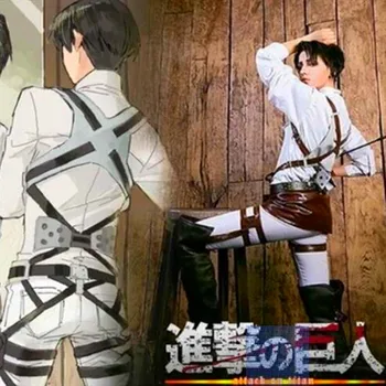 Mikasa Odos Diržo Atraminis Anime Cosplay Kostiumų Ataka Titan Akermano Armin Arlert PU