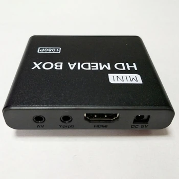 Mini Media Grotuvas 1080P HDD Media Box, TV Box Vaizdo daugialypės terpės Grotuvas, Full HD, su SD, MMC Card Reader 100Mpbs ES Plug