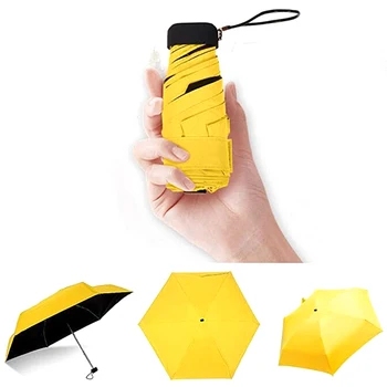 Mini Pocket Skėtis Nešiojamų Anti UV Saulės, Lietaus, Skėtis Moterys Vyrai Lankstymo Kelionės Lauko Lietus Priežiūros Papuošalai