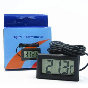 Mini Skaitmeninis LCD Patalpų Termometras, Temperatūros ir Drėgmės Jutiklis Metrų Termometras su Drėgmėmačiu 1 Metras Vandeniui Zondas Dropship