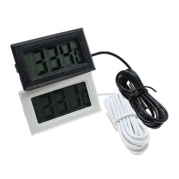 Mini Skaitmeninis LCD Patalpų Termometras, Temperatūros ir Drėgmės Jutiklis Metrų Termometras su Drėgmėmačiu 1 Metras Vandeniui Zondas Dropship
