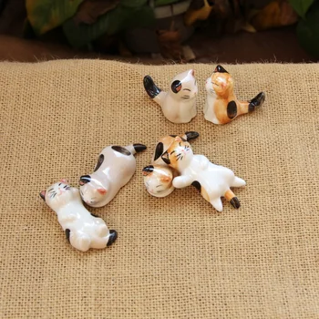 Miniatiūrinės Figūrėlės Cute Cat Mini Gyvūnų Porceliano Amatų Micro Kraštovaizdžio Dekoro Namai, Vestuvių Dekoravimas 