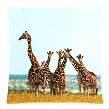 Minkštas Poliesterio Pagalvėlė Padengti žirafa Dekoratyvinis Užvalkalas Šiuolaikinio Namų Dekoro Individualų Sofa Mesti Pagalvę Padengti 45x45cm