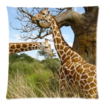Minkštas Poliesterio Pagalvėlė Padengti žirafa Dekoratyvinis Užvalkalas Šiuolaikinio Namų Dekoro Individualų Sofa Mesti Pagalvę Padengti 45x45cm