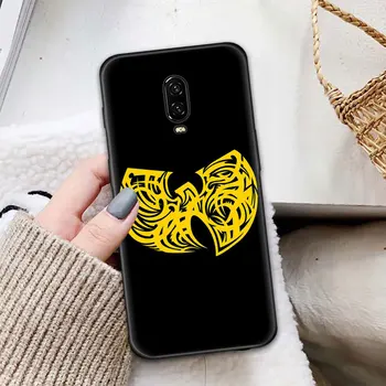 Minkštas silikoninis Dangtelis OnePlus 7 7T Pro 5 6 5T 6T Juoda Telefono dėklas Wu Tang Clan