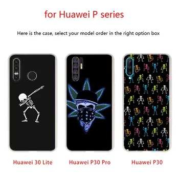 Minkšto silikono Atveju Huawei P40 30 P20 Pro P10 Plius Lite P Samrt Z 2019 E 2020 Šokių Košmarai kaukolė