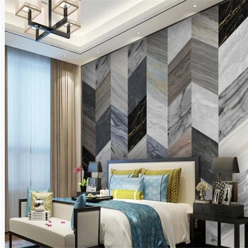 Modernus minimalistinis 3D kietas geometrinis tapetai akmens grūdų, medienos, grūdų mišinys, fono sienos freskos modernus 3d tapetai
