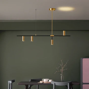 Modernus minimalistinis Vario LED Aukso Šviestuvo ilgio Šviesos Restoranas Šiaurės Kambarį Kabo lempa Valgomasis stalas deco Apšvietimas