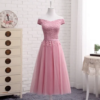 Moterų ilgų oficialių prom vakarinę suknelę Plius dydis off peties vestuves rožinė suknelė kokteilių homecoming bridesmaid suknelę