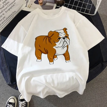 Moterų marškinėliai kawaii šunys gatvės mados animacinių filmų šuo Harajuku graphicshort rankovės ropa mujer grafinis Moterų Marškinėlius