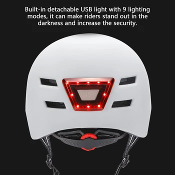 Motociklo Įspėjamoji Lemputė Šalmas užpakalinis žibintas Flash USB Įkrovimą, Elektrinis Motoroleris, Balansas Kvėpuojantis Jojimo Čiuožimo Saugus Šalmai