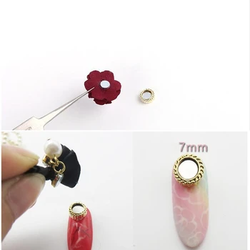 Mtssii 12 Spalvų, Audinio Perlų Rožė Gėlių Bowknot Dizaino Nagų Stud Nail Art 3D Dekoracija 