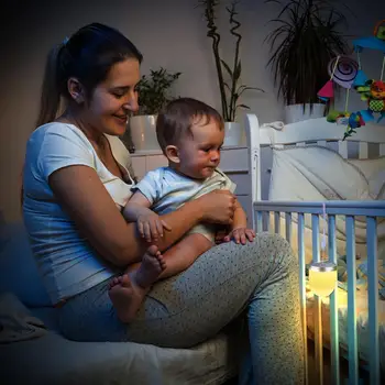 Naktį Šviesos Mini Nuotolinio Valdymo Miegamasis Gyvenimo Šviesos diodų (LED Šviesos Miegamajame, Naktiniai staleliai, Lempa Vaikams, Kūdikių Šiltas Miegas