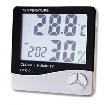 Namų ūkio Multi-Funkcinis Patalpų Lauko Elektroninis Skaitmeninis Termometras Su Drėgmėmačiu LCD Ekranas Temperatūros, oro Drėgmės Matuoklis