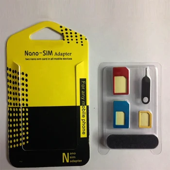 Nano Micro Sim Kortelės Adapterio Rinkinys Konverteris šlifavimo Juosta Dėklas Adata 