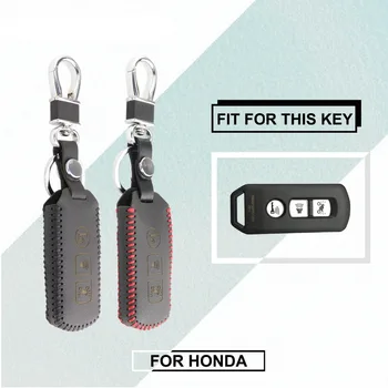 Natūralios Odos Klavišą Padengti Honda 2016 PCX 125 150 Motociklo Smart Keychain Atveju Piniginės Fob