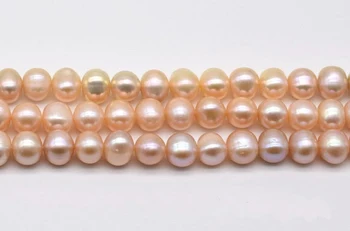 Nauja 8-9mm Rausvos spalvos, Perlai,Natūralūs Bulvių Originali Gėlavandenių Perlų Prarasti Karoliukai,Parduoti Visas Kryptis,Nemokamas Pristatymas