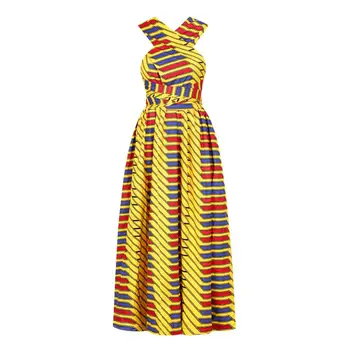 Nauja Afrikos stiliaus skaitmeninis spausdinimas rudenį moterų seksualus mados suknelės su split ends suknelės Afrikos etninės big swing suknelės