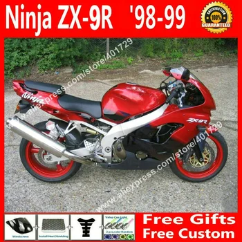 Nauja Purvasargiai kėbulo 1998 1999 Kawasaki ZX9R 98 99 zx9 blizgus raudonas juodas motociklas lauktuvės 6 dovana NJ865