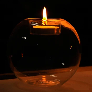 Nauja Stiklo Kamuolys Voitive Tealight Žvakių Laikiklis Žvakidė Candlestand 8cm už Pub Baras KTV Namų Bažnyčios Dekoravimas