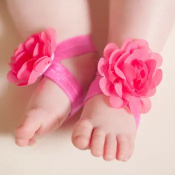 Naujagimio Foto Prop Riešo Gėlių Snukio Juosta Basomis Kūdikių Sandalai, Batai Nuotraukų Dekoravimo Reikmenys Vienas Dydis
