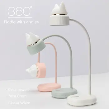 Naujas 332 kūrybos LED stalo lempa akių apsauga mažas naktį šviesos miegamasis Knyga, lempa, lempa mokymosi katė stalo lempos