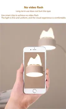 Naujas 332 kūrybos LED stalo lempa akių apsauga mažas naktį šviesos miegamasis Knyga, lempa, lempa mokymosi katė stalo lempos