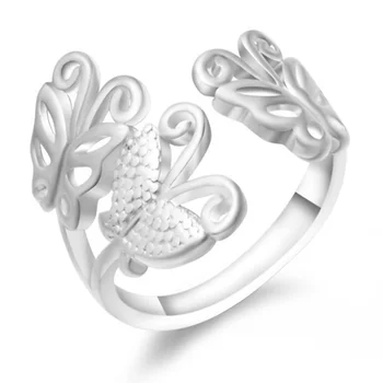 Naujas 925 Sterlingas Sidabro Žiedas Drugelis Yra Tinkama Moterų Vestuvių Dalyvavimo Šalies Mados Žavesio Papuošalai