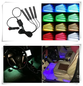 NAUJAS Automobilio interjeras refitting priedai LED Neon Lempos apdaila Peugeot 206 207 208 301 307 308 408 407 508 2008 3008 4008