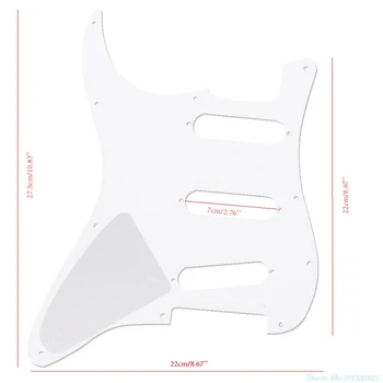 Naujas Baltos spalvos Vėžlio Kiauto Pickguard 3 Sluoksnių Nulio Plokštės Stratocaster Galinis dangtis Lašas Laivas
