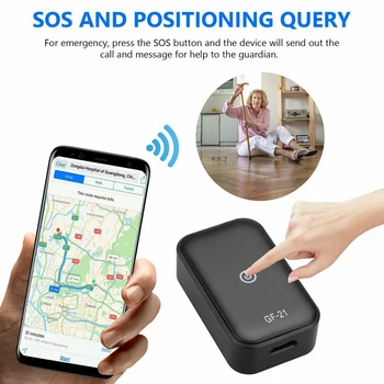 Naujas GF21 Mini GPS Tracker Real Time Automobilių Transporto Sekimo Locator GPS Locator