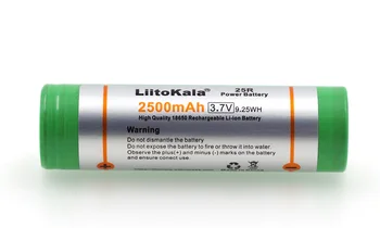Naujas liitokala 25R 18650 Li-ion baterija 3.7 V, 2500 mAh baterija, gali turėti elektroninių specialios 20A biudžeto įvykdymo patvirtinimo