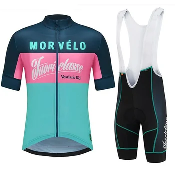 NAUJAS Morvelo Komanda 2019 Dviračių Jersey Rinkiniai MTB Dviratį Dviračiu Kvėpuojantis pantalones Drabužių Ropa Ciclismo Bicicleta Maillot Kostiumas