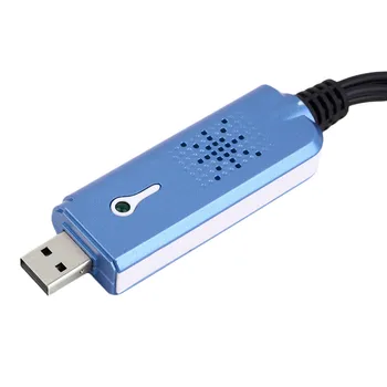 Naujas Nešiojamas USB 2.0 Easycap Vaizdo Garso įrašymo Kortelės Adapteris į VHS DC60 DVD Converter Composite RCA Mėlyna