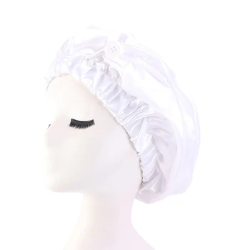 Naujas Optikos Satin Plaukų Bžūp Miega Naktį Sagtis variklio Dangčio Moterų Dušas Turbaną Moterų Reguliuojamas Elastinga Šukuosenos Kepurės