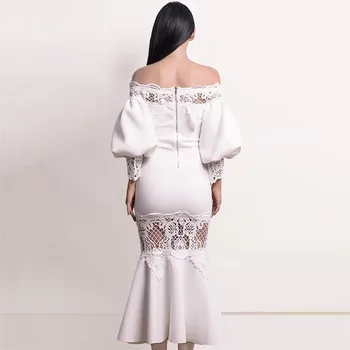 Naujas Stilius 2019 Undinėlės Suknelė Elegantiškas, Seksualus Backless Velniop Kaklo Pusė Moterų Kūno con Patry Mados Aukštos Kokybės Suknelės Didmeninės