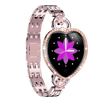 Naujas T52S Moterų Smart Watch Mados Deimantų Nustatymo Širdies Formos Smartwatch Fitneso Tracking Širdies ritmo Aptikimo Oras Ekranas